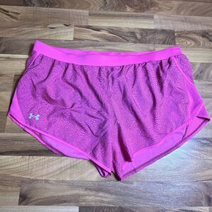 Under‎ Armour Women's Fly By 2.0 Running Shorts Pink 1350196 SZ 3XL